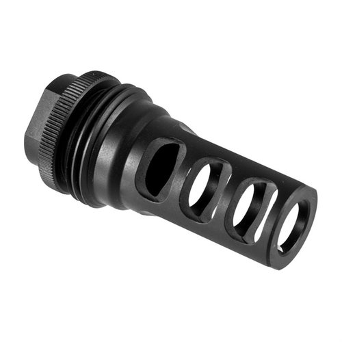 Le frein de bouche ASR Hybrid de SilencerCo réduit le recul, facilite le montage des silencieux et s'installe facilement grâce à son design robuste.
