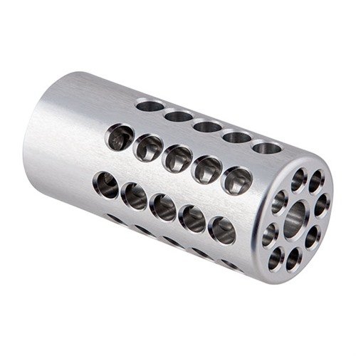 Le compensateur RUGER 10/22 réduit le recul et le saut du canon grâce à sa grande chambre d'expansion et ses 48 évents, pour des tirs rapides et précis.