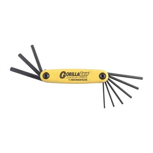 Les ensembles de clés pliables Bondhus Gorilla Grip® sont compacts, durables et ergonomiques, parfaits pour l'entretien des armes et faciles à transporter.