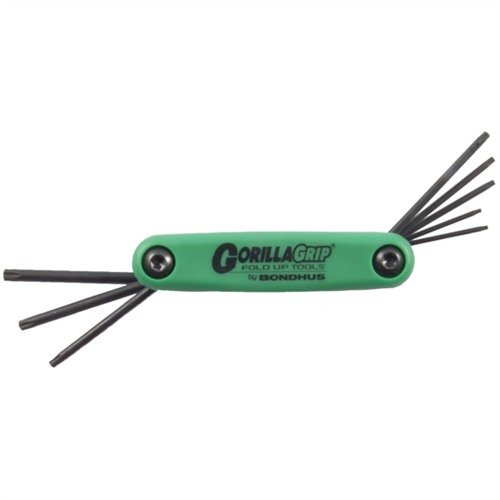 Les ensembles de clés repliables Bondhus Gorilla Grip® sont compacts, durables et ergonomiques, parfaits pour l'entretien des armes et faciles à transporter.