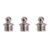 Perle à jupe en laiton, 1/16", filetage 3-56 TPI, argent brillant, lot de 3
