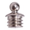 Perle à jupe en laiton, 1/16" 3-56 TPI, argenté brillant