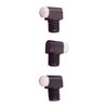 Perle standard, 1/8 po, filetage 6-48 TPI, tige 9/64 po, blanche, pack de 3