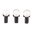 Perle standard, 5/32" 3-56 TPI, tige 5/32", blanc, lot de 3