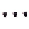 Perle standard, 5/32" 8-40 TPI, tige 1/8", blanche, lot de 3