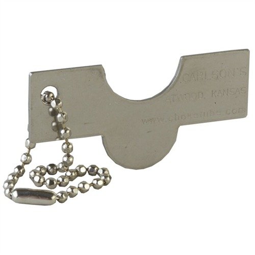 Le UNIVERSAL CHOKE TUBE WRENCH de CARLSONS est léger, facile à utiliser et en acier inoxydable, parfait pour tes tubes de choke avec un porte-clés inclus.