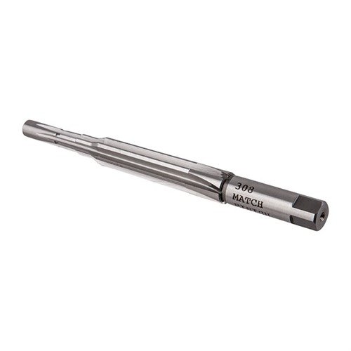 Le reamer .308 Match de Clymer en acier M-7 offre des chambres plus serrées pour des munitions de match, garantissant précision et durabilité.