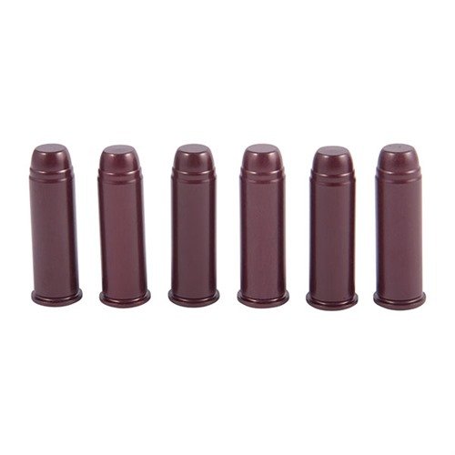 Les AMMO SNAP CAP DUMMY ROUNDS 44 Magnum d'A-ZOOM te permettent de pratiquer le chargement, le déchargement et le tir à sec avec des cartouches réalistes.