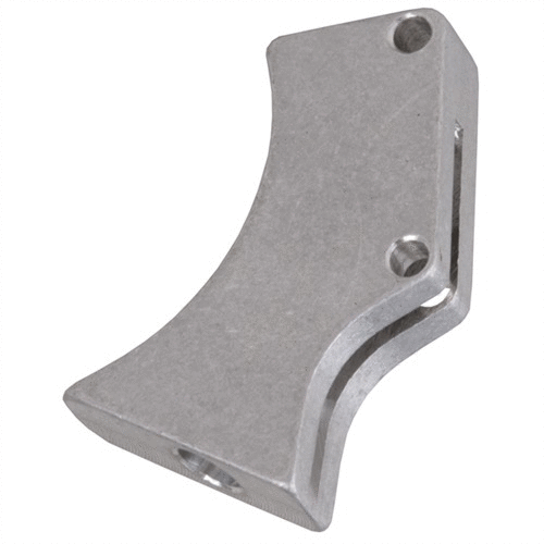 Améliore ton Colt .380 avec cette gâchette en aluminium CNC, remplaçant la pièce en plastique pour plus de durabilité et un tir plus agréable.