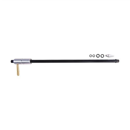 Le guide de tige réglable DEWEY protège la chambre de ton arme lors du nettoyage, avec un col en aluminium durable et un ajustement rapide pour tous les types d'actions.