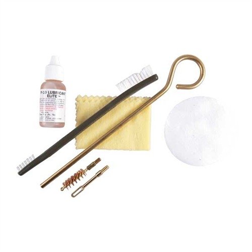 Le kit de nettoyage DEWEY pour pistolets 9mm/.357/.38 comprend tout le nécessaire pour un entretien efficace, le tout dans une pochette compacte et pratique.