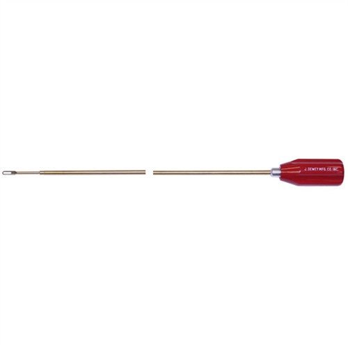 Découvre la tige en laiton DEWEY, 36" avec un manche à roulement lisse, conçue pour ne pas abîmer le rayage délicat de ton arme.