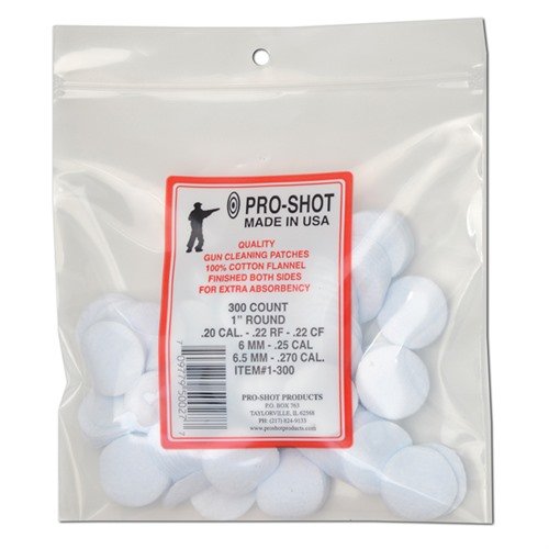 .22-.270 CALIBER 1 RD. 300CT. PATCHES sont idéales pour un nettoyage efficace de ton arme, offrant 300 pièces pour un entretien facile et pratique.