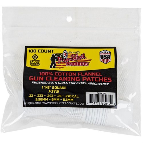 .22-.270 CAL. 100CT. PATCHES sont idéales pour un nettoyage efficace de ton arme, offrant durabilité et performance pour une précision optimale lors du tir.