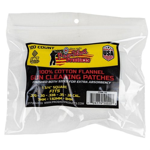 Les patchs .270-.38 CAL de Pro Shot Products, Inc, en lot de 100, sont parfaits pour un nettoyage efficace de ton arme, assurant précision et performance.