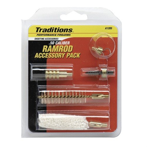 Le pack d'accessoires Ramrod 50 Caliber de TRADITIONS te fournit tout le nécessaire pour un entretien optimal de ton arme, avec des outils de qualité et pratiques.