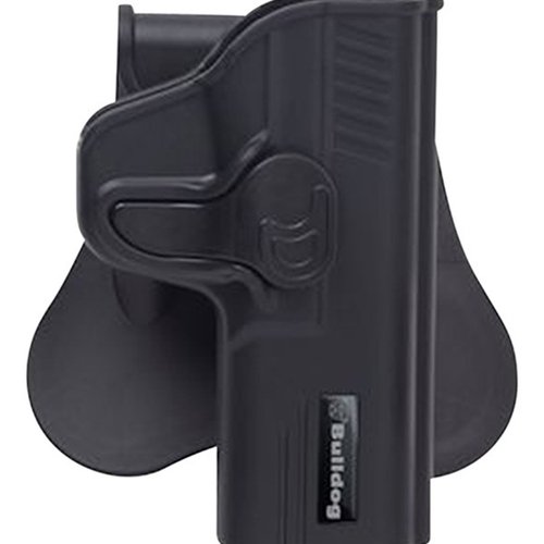 Le Bulldog Rapid Release Holster pour S&W M&P Shield est idéal pour un accès rapide, offrant sécurité et confort pour un transport facile de ton arme.