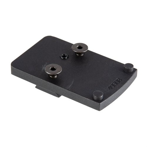 Le montage EGW pour Trijicon RMR est en aluminium 7075, noir mat, facile à installer, et compatible avec plusieurs modèles S&W M&P, sans modifications nécessaires.