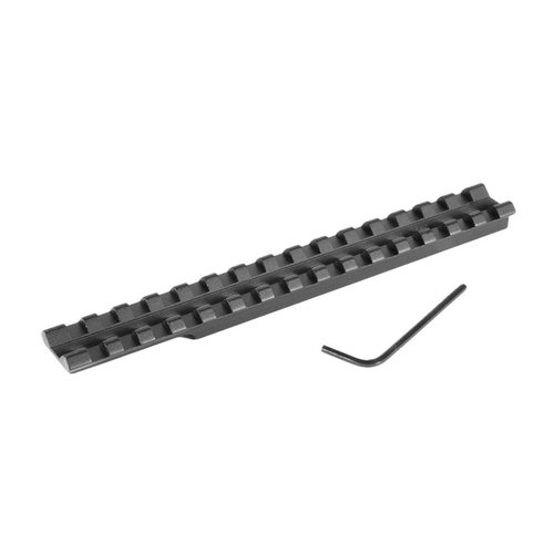 Ajoute une base Picatinny 1 pièce à ton Ruger 10/22 sans perçage, légère, en aluminium 6061 T6, et compatible avec les anneaux Picatinny ou Weaver.