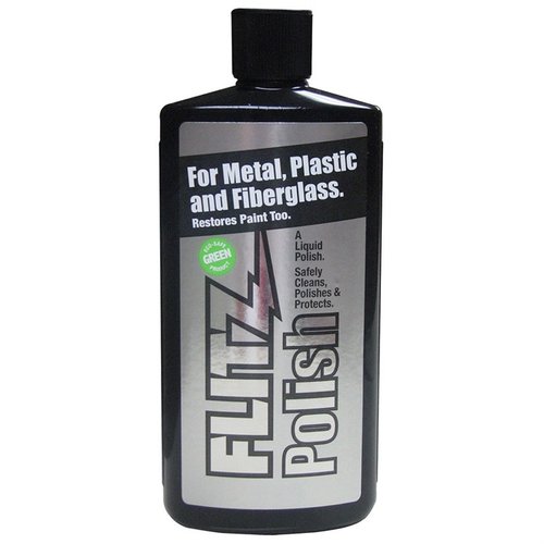 Le LIQUID POLISH de FLITZ donne un éclat exceptionnel sur l'acier bleui, l'aluminium, le laiton, le plastique, le verre et bien plus encore.