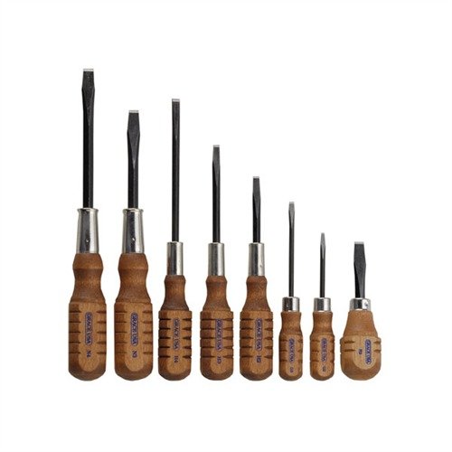 Le set de tournevis Grace USA offre des poignées en bois confortables, des shanks carrés robustes et des pointes durcies pour un travail de précision sur tes armes.