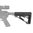 Crosse télescopique AR-15 surmoulée en caoutchouc noir (commercial)