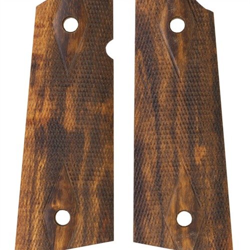 Les grips HOGUE 1911 SQUARE BOTTOM offrent un confort supérieur et un contrôle du recul, tout en éliminant l'espace inesthétique des grips standards.