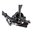 Bipied rotatif autonivelant 6-9" noir