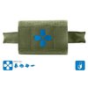 Le Micro Trauma Kit NOW! est compact et se fixe à ta ceinture, offrant un accès rapide aux fournitures médicales essentielles d'une seule main.