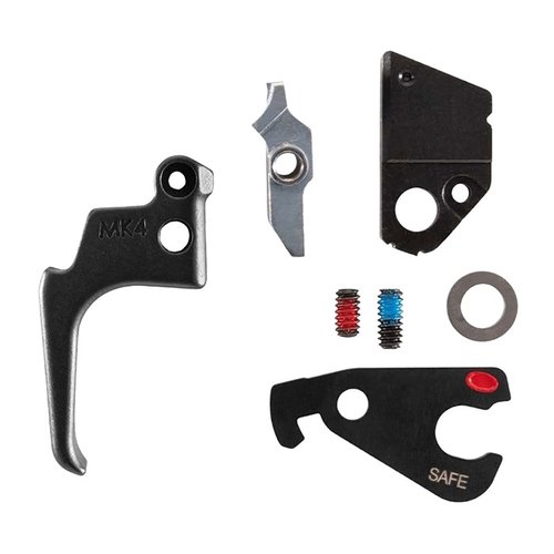 Améliore ton Ruger Mk IV/Mk IV 22/45 avec ce kit qui réduit le poids de la détente à 3 lbs, diminue le surcourse de 80% et offre un tir précis.