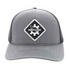 Casquette snapback anthracite avec mesh noir et patch diamant