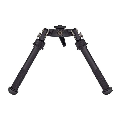 Découvre le bipied Atlas GEN 2 CAL en aluminium robuste, avec réglage de cant à 15°, 5 positions de jambes et verrouillage facile grâce au Pod-Loc™.