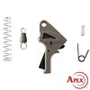 Améliore ton S&W SDVE avec le kit Apex Flat-Faced : un tir plus léger, un meilleur reset, et un trigger en polymère solide pour une précision accrue.