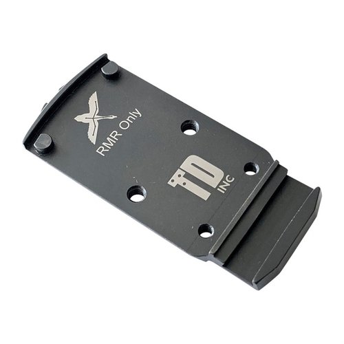 L'OPF-P320, RMR, RSD est un adaptateur en acier 4140, revêtu de Melonite, conçu pour les viseurs Trijicon RMR, offrant robustesse et précision.