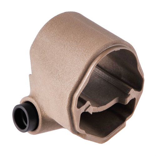 Découvre le RECC·E™ Carbine Stock QD Front End de Reptilia®, léger, en nylon renforcé et aluminium, avec un point d'attache QD réversible pour ta crosse.