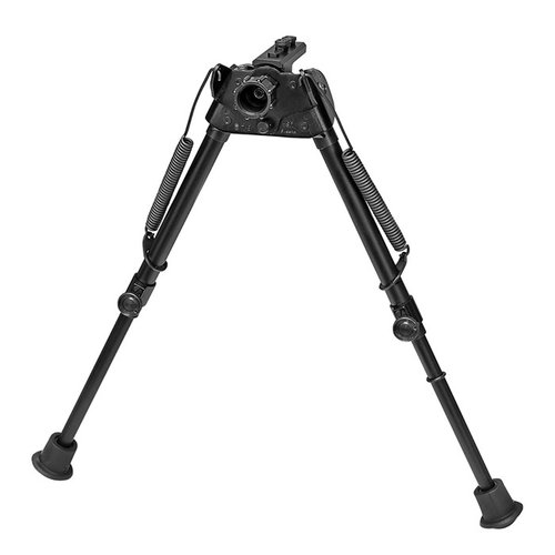 Le bipied S-L2-MLOK de HARRIS s'étend de 9 à 13 pouces, est ultra léger à 12,4 oz, se fixe directement sur un M-Lok et compense les terrains irréguliers.