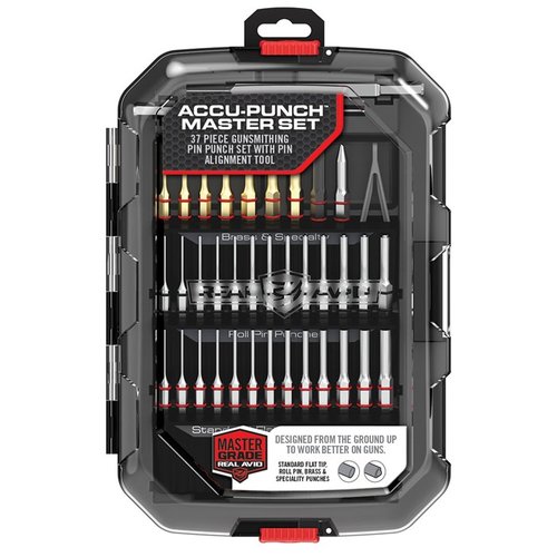 Le ACCU-PUNCH MASTER SET de REAL AVID te permet de modifier tes armes avec précision grâce à ses outils en acier durci et son Pin Alignment Tool pour un alignement facile.