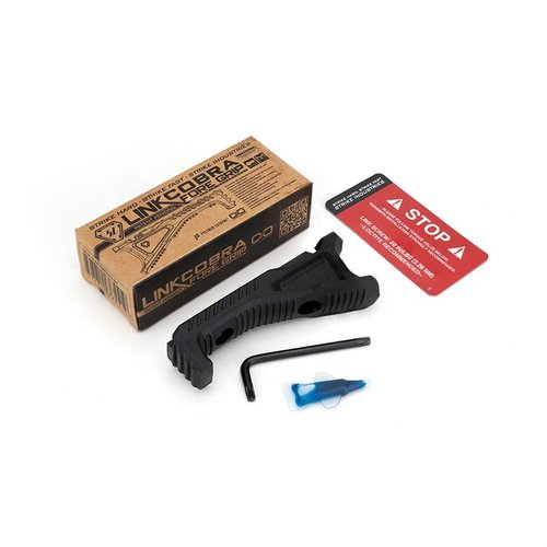 Le LINK Cobra Fore Grip avec gestion de câbles offre un grip ergonomique, un système de gestion de câbles innovant et est compatible M-LOK et KeyMod.