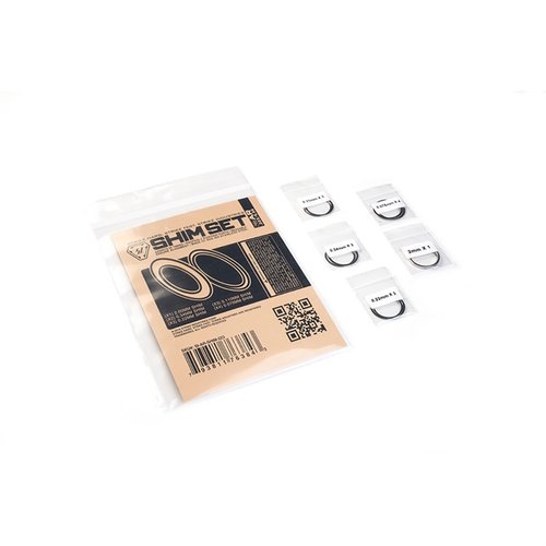 Le jeu de shims AR de Strike Industries pour .223/5.56 ou .308 garantit un alignement précis de tes dispositifs de bouche, réutilisables et en acier inoxydable.