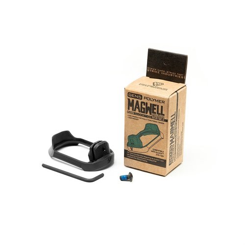 Améliore ton rechargement avec le magwell Strike Industries GEN5 pour GLOCK™ G19, offrant un soutien de prise, une installation facile et un design léger.