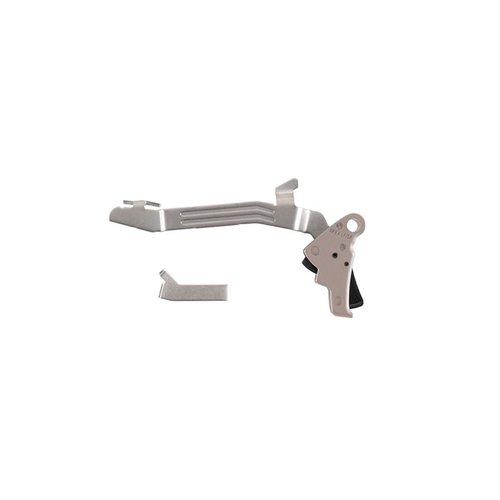 Améliore ton Glock® Slim Frame avec ce kit : déclenchement plus fluide, réduction du voyage et un break net à 4,5 lbs, tout en gardant la sécurité d'origine.