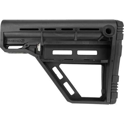 Le stock Amend2 AMS M-LOK offre des options configurables, un design robuste, un confort optimal et des compartiments pour accessoires, idéal pour toutes tes missions.
