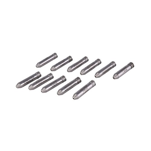 Le set de 11 jauges de headspace Forster .223 te permet de mesurer avec précision le headspace de tes fusils, garantissant sécurité et performance optimale.