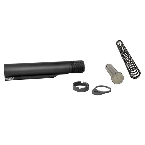 Le tube de buffer Geissele Premium est en aluminium 7075-T6, avec 6 positions, et associé au ressort Super 42 pour une fiabilité et une performance optimales.
