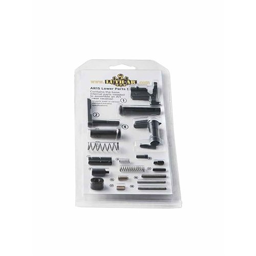 Le kit de pièces AR-308 de Luth-AR comprend tout ce qu'il te faut pour assembler ton lower receiver, avec des pièces de haute qualité et durabilité.