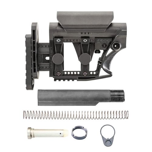 Le MBA-3 est un kit complet avec un crosse ajustable, tube de buffer Mil-Spec, et plusieurs points d'attache pour sangle, parfait pour personnaliser ton AR.
