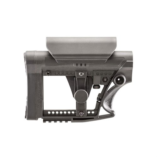 Le MBA-4 de LUTH-AR est un crosse modulaire légère et robuste, avec un réglage de joue, compatible avec les tubes Mil-Spec et Commercial, idéal pour ta carabine AR.