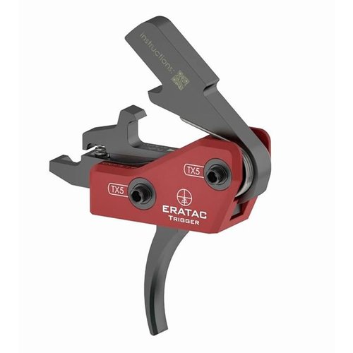 Le trigger ERATAC pour AR-15/10 s'installe facilement sans démontage, offre un poids réglable et est conçu en aluminium léger pour des performances optimales.