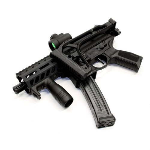 Le MODULAR VERTICAL FOREGRIP d'A3 INDUSTRIES offre une prise modulable, un hand stop intégré et une finition anodisée, parfait pour pistolets et carabines.