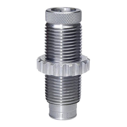 Le Lee Factory Crimp Die offre un maintien ferme de la balle, améliorant l'exactitude grâce à une pression de départ plus élevée. Compatible avec toutes les presses 7/8"-14.